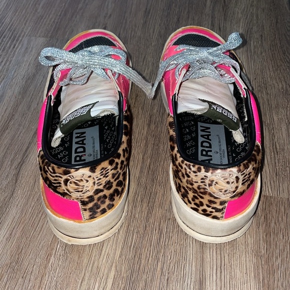 Golden Goose Stardan Size-38 Neon Pink Blue Soles - Picture 3 of 8